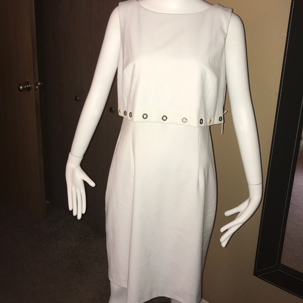 White Clavin Klein Midi Dress Size 12